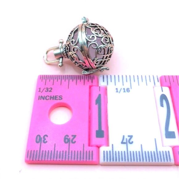 Very Pretty Sphere Cage with Rose Quartz Sphere - Picture 5 of 6